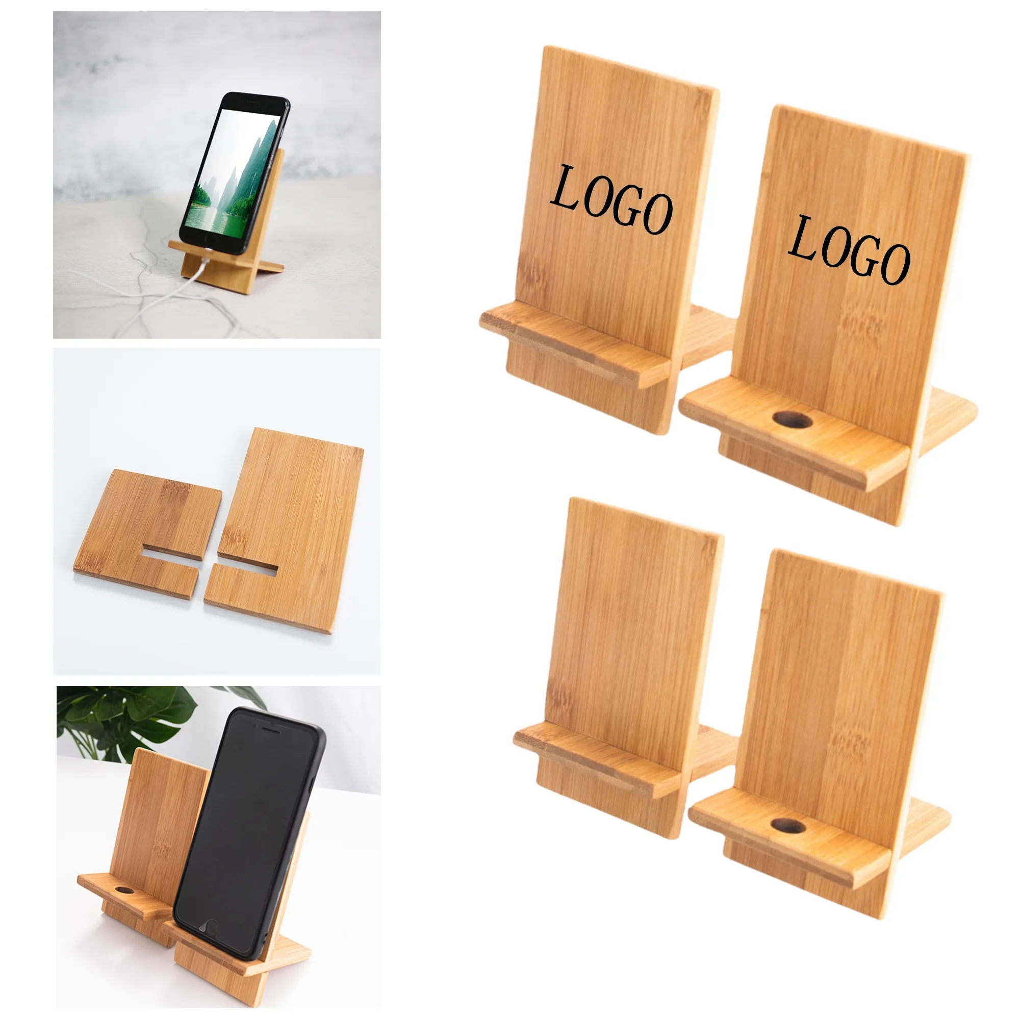 Creative Bamboo Phone Stand 2