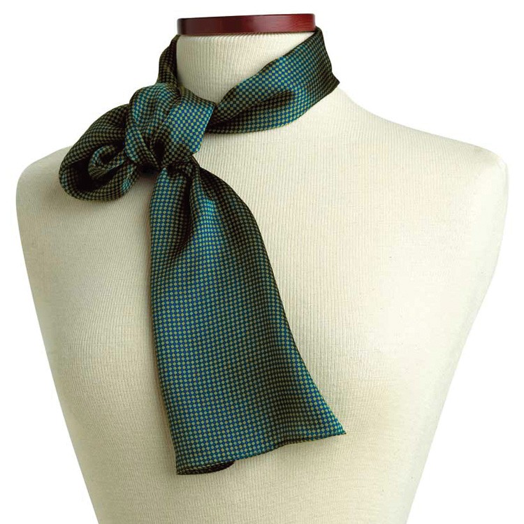 Turquoise Carlton Silk Scarf 8" x 45" 2