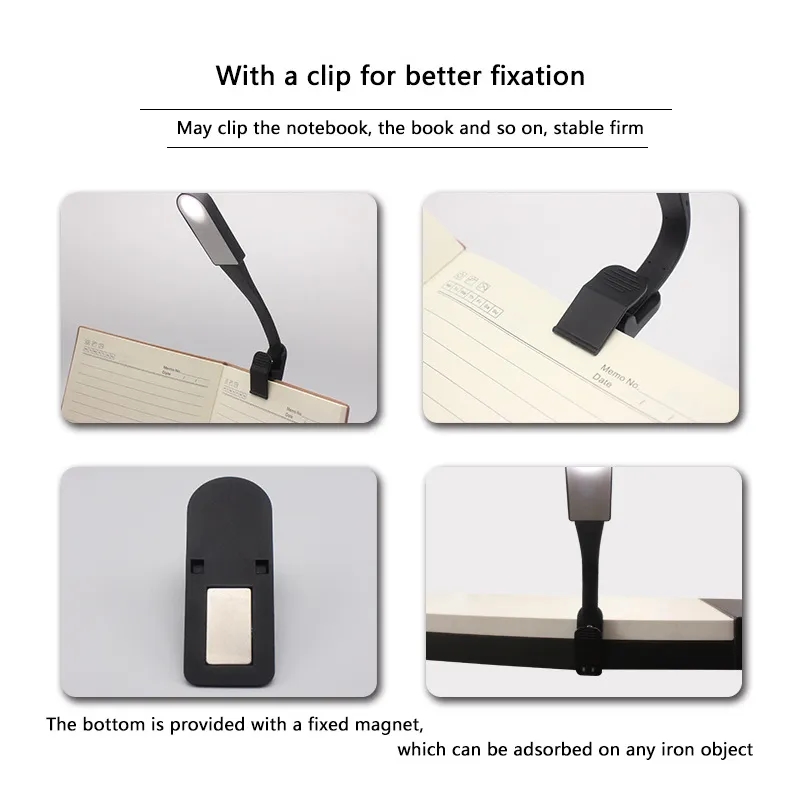 Rechargeable LED Book Light Clip 5