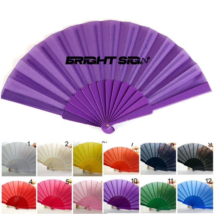 Durable Plastic-Rib Folding Hand Fan 2