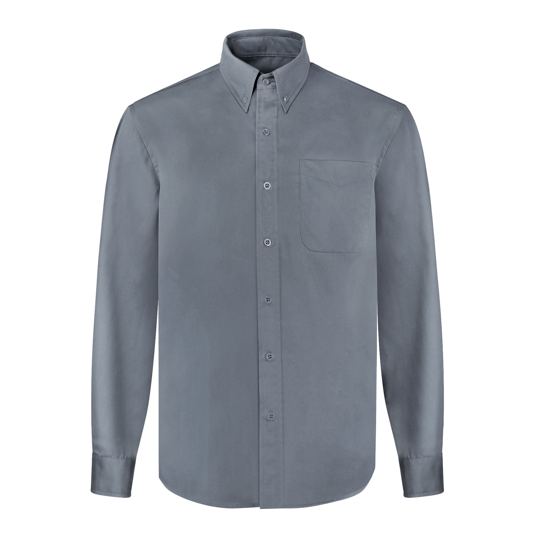 Men's Woven Button Down Long Sleeve Twill Shirt 5