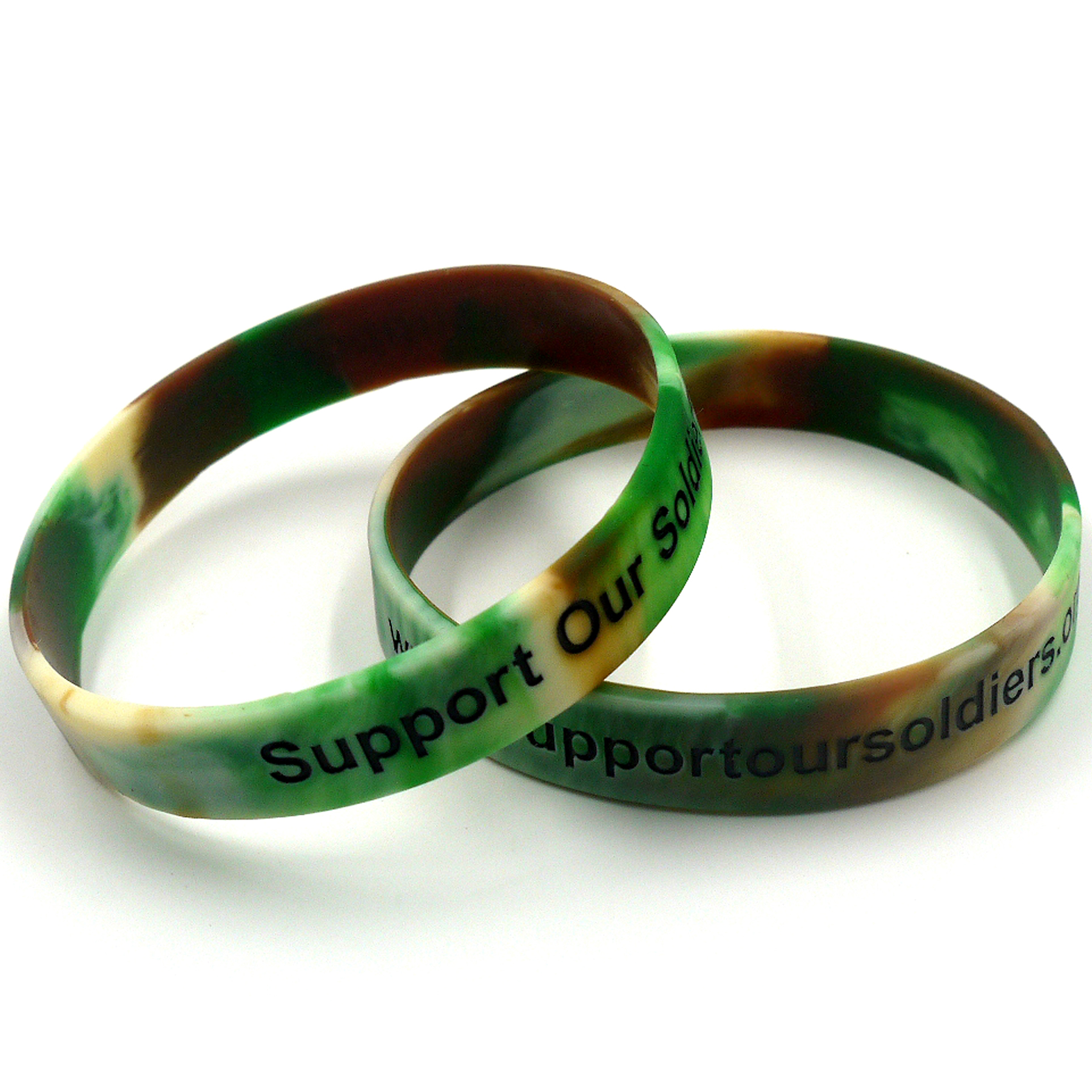 Debossed & Color Filled Silicone Bracelets: 12mm 5