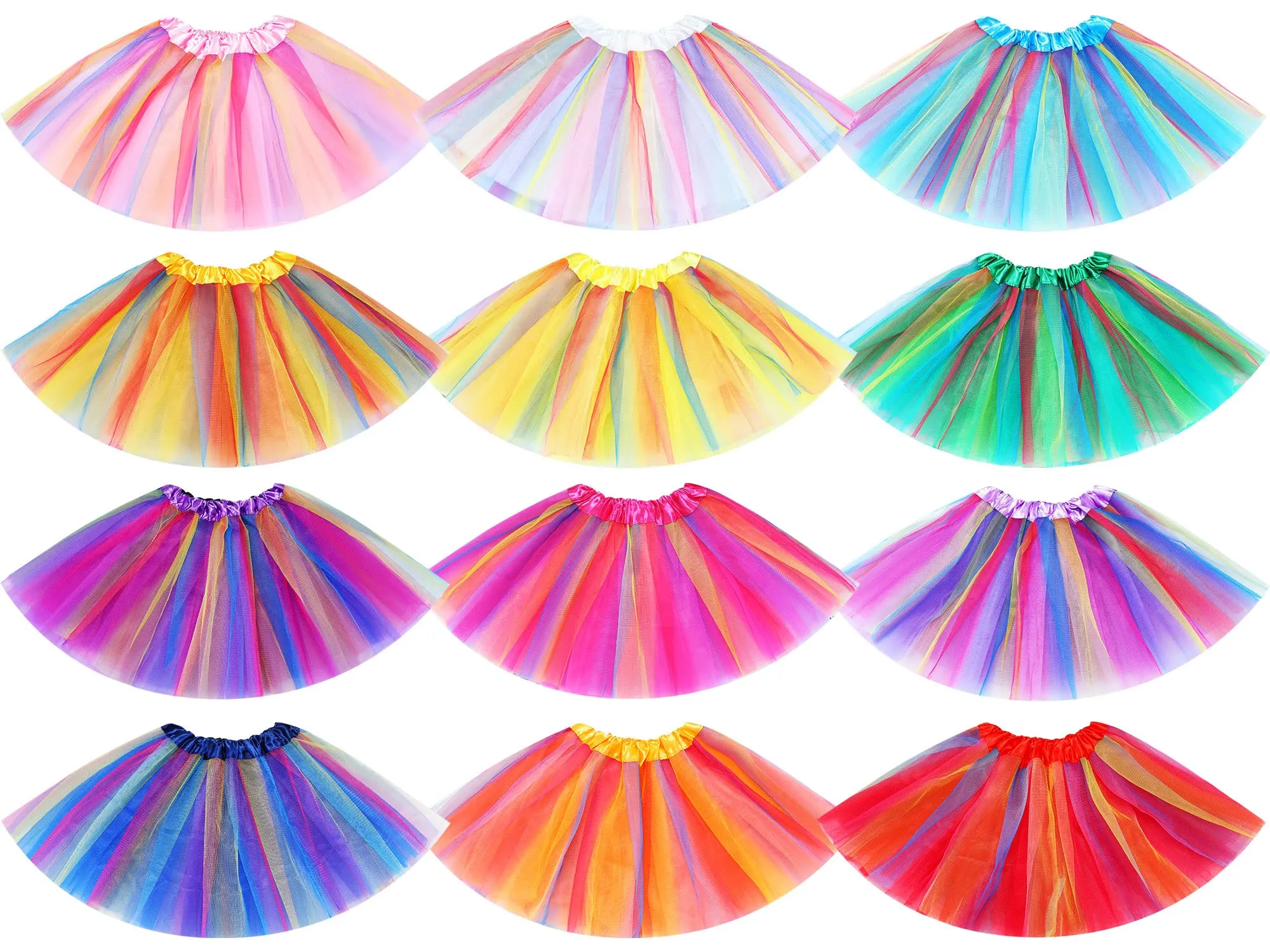 Rainbow Tutu 3 Layer Dress Skirt Toddler 1