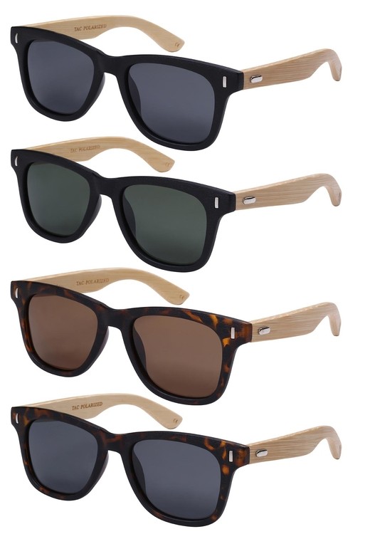 Polarized - Ray Cali Bamboo Sunglasses (Wayfarer Style) 1