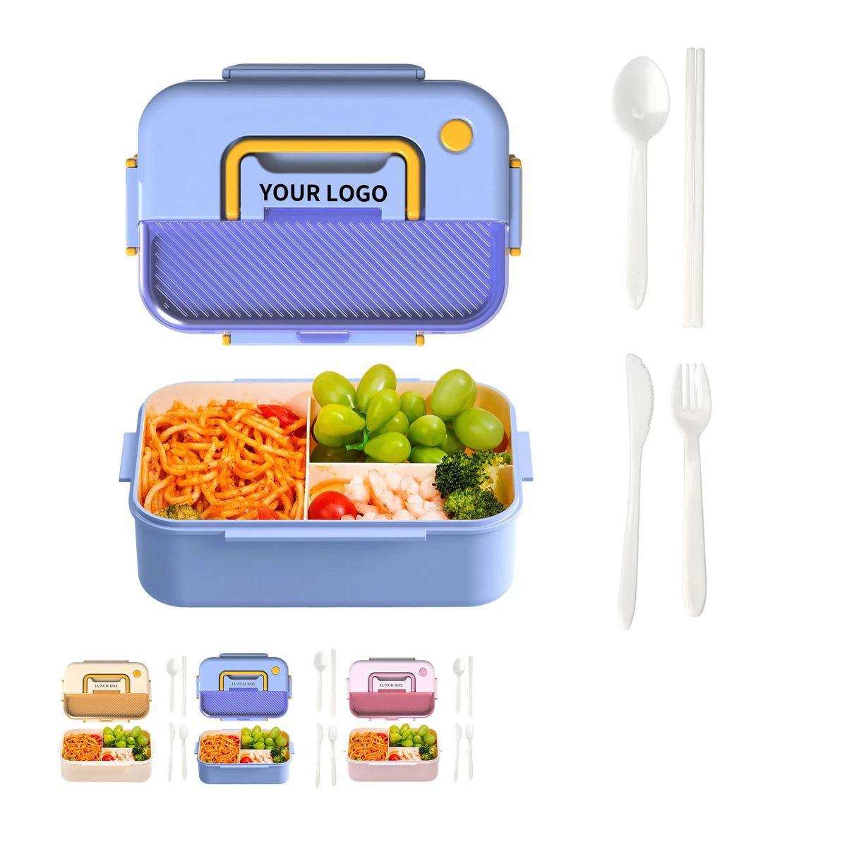 Plastic Lunch Box with Lightweight and Stackable Design 6