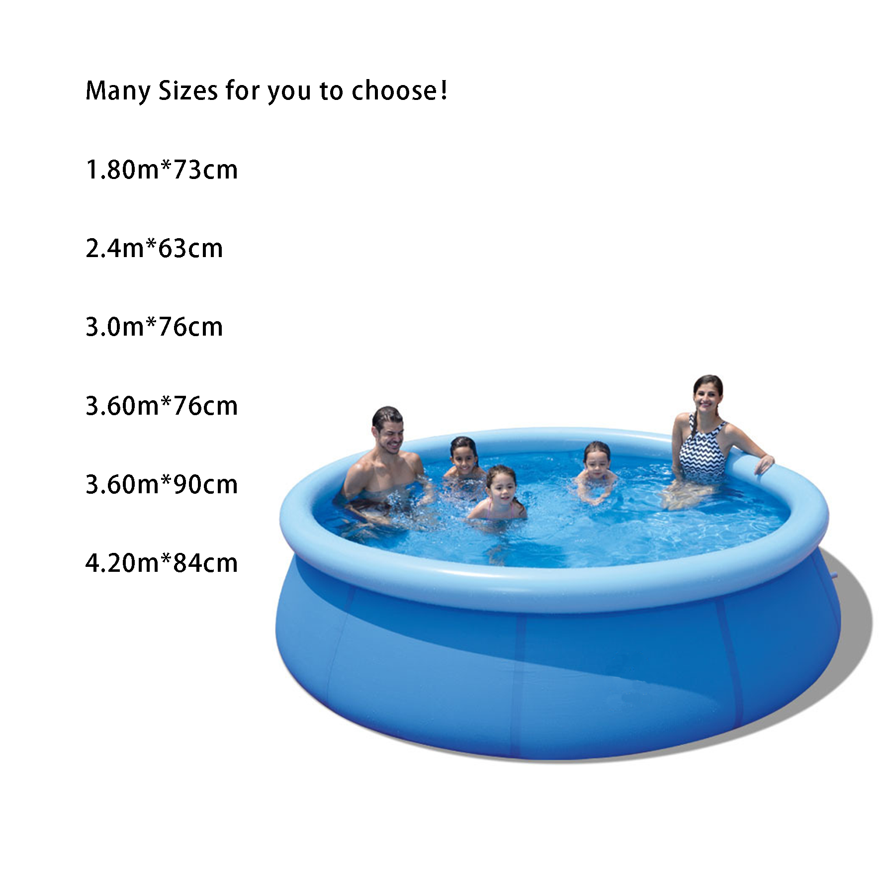 Inflatable Swimming Pool Full-Sized for Family Water Party 3