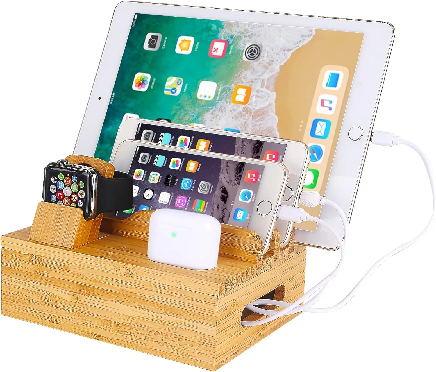 Bamboo Wood Desktop Organizer 5