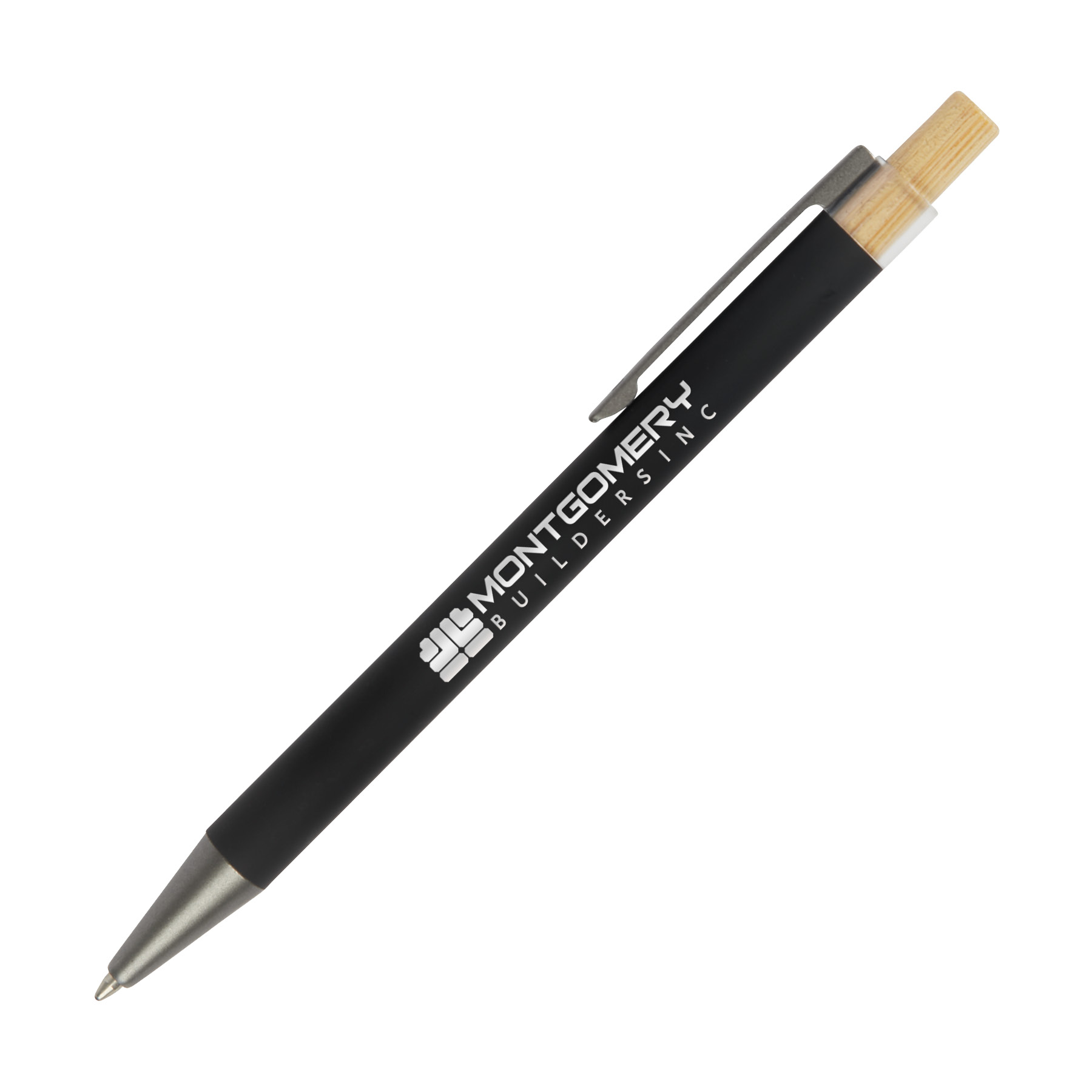 Arundi Recycled Aluminum Pen With Bamboo Plunger 57