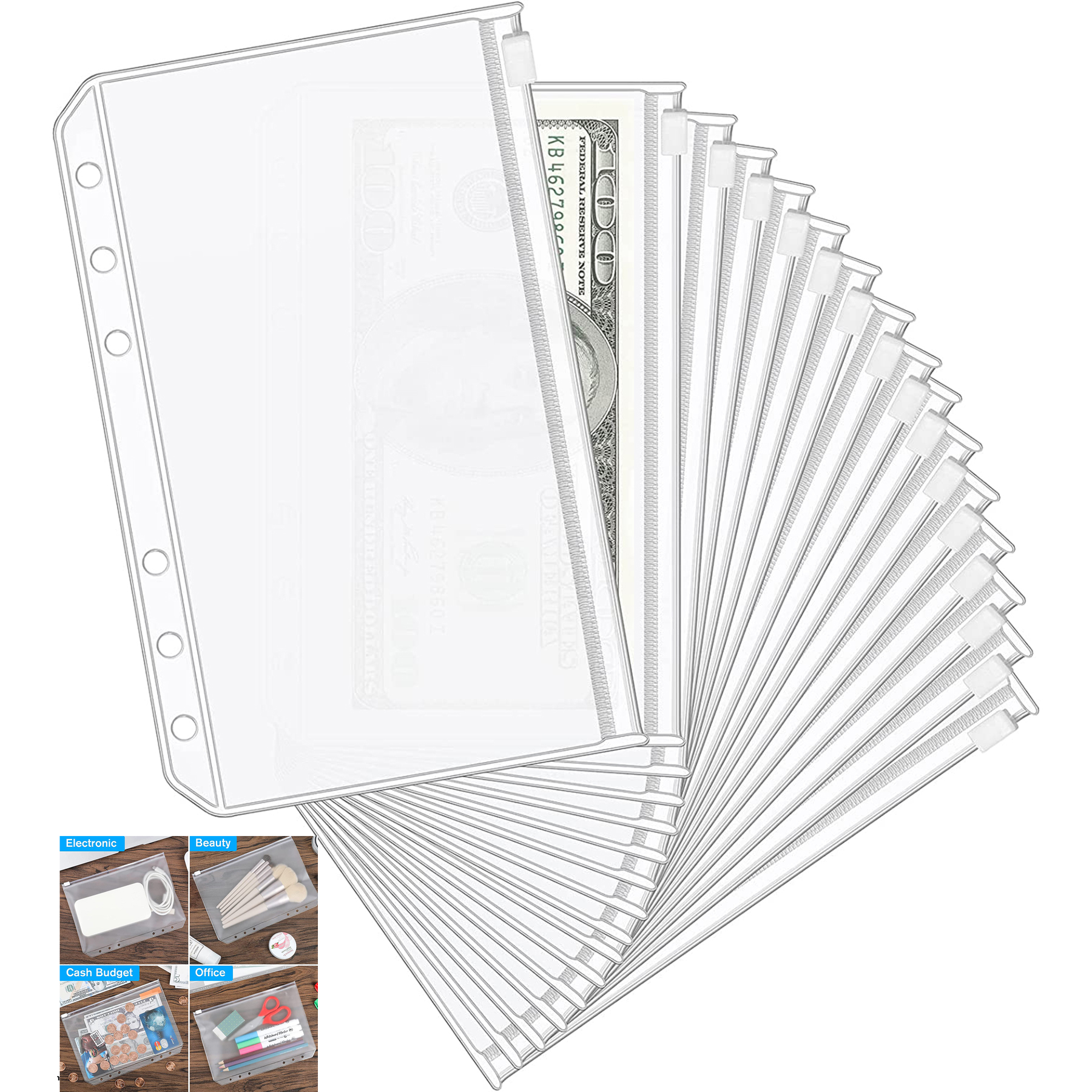 16Pcs A6 Binder Pocket