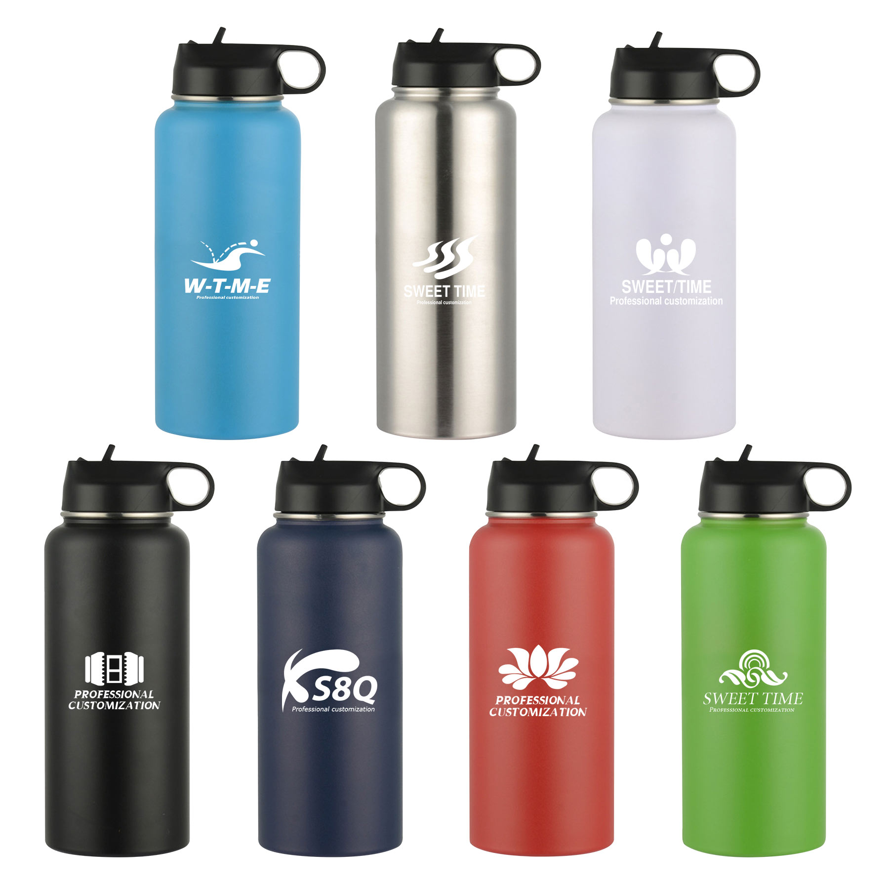 Water Bottle with Straw 32 Oz 1