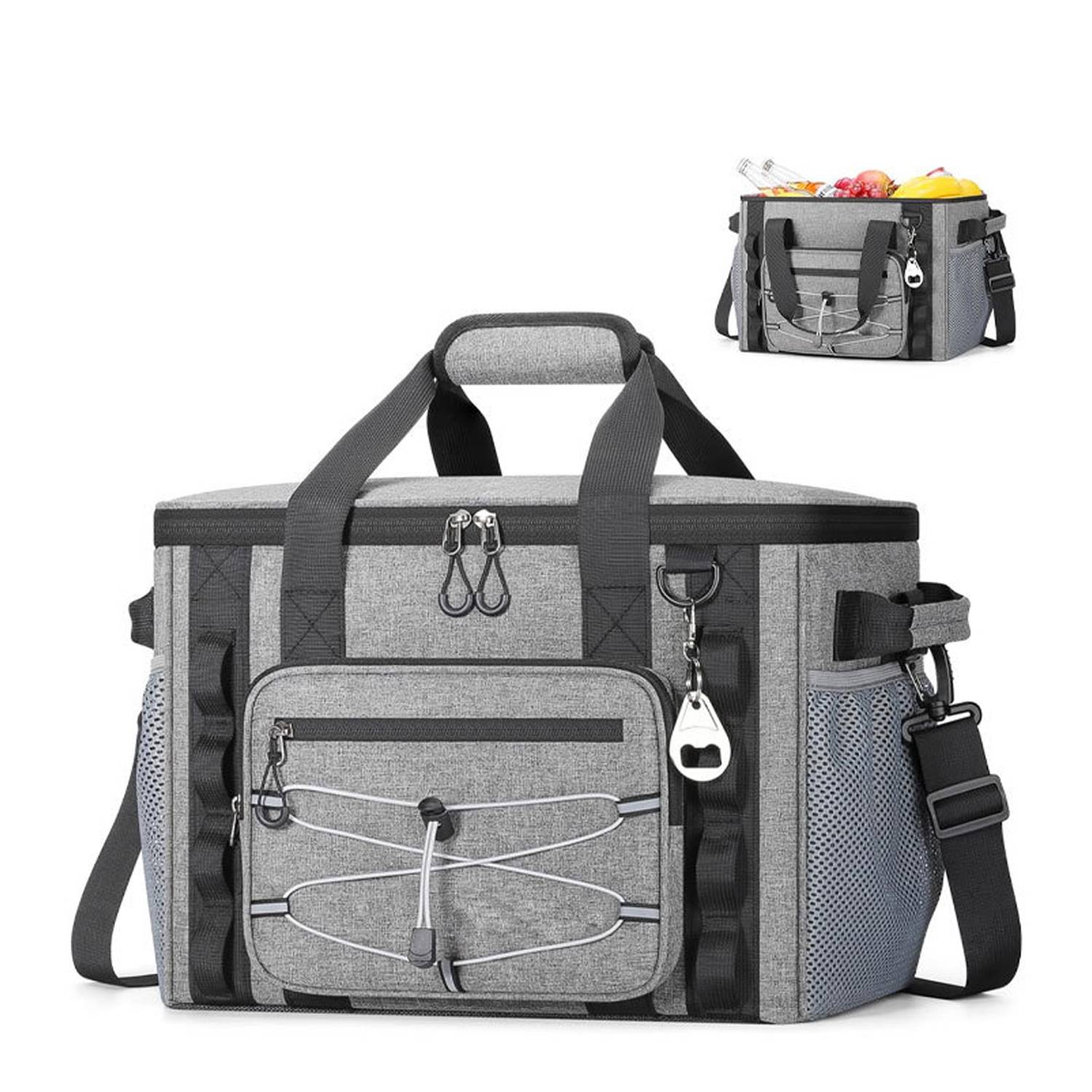 22L Waterproof Oxford Insulated Cooler Lunch Bag w/ Handle 2