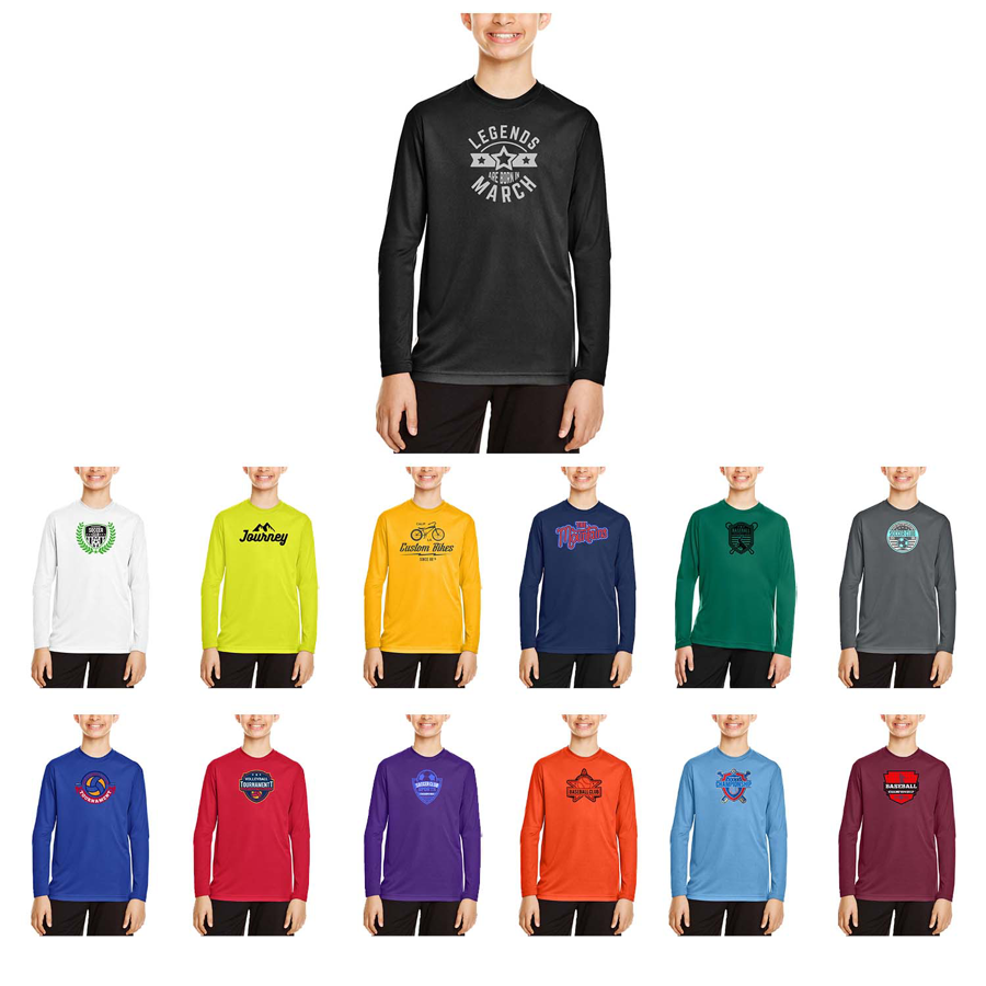 Team 365 Youth Performance Long Sleeve Shirts 1
