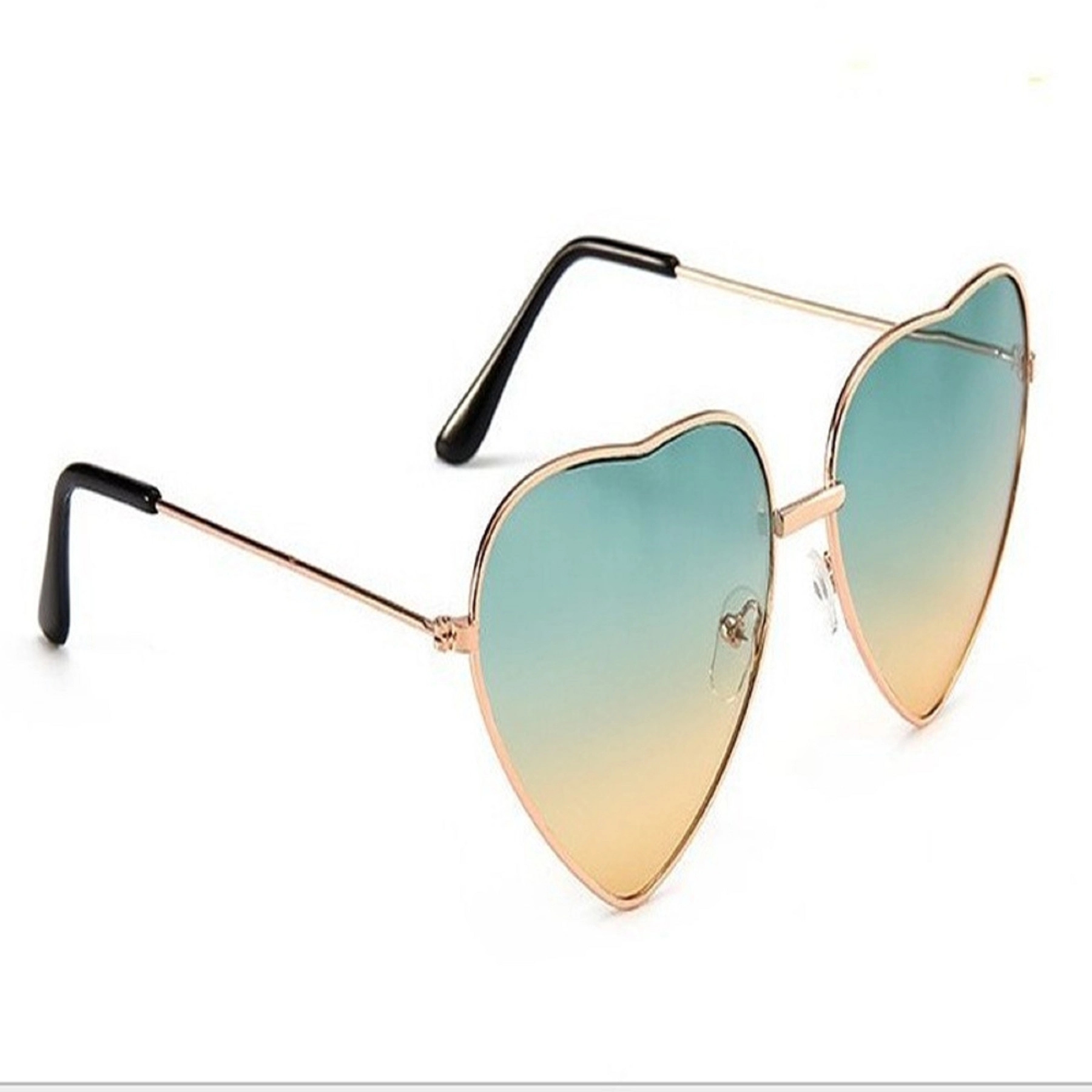 Heart Shape Vintage Retro Metal frame Sunglasses 9