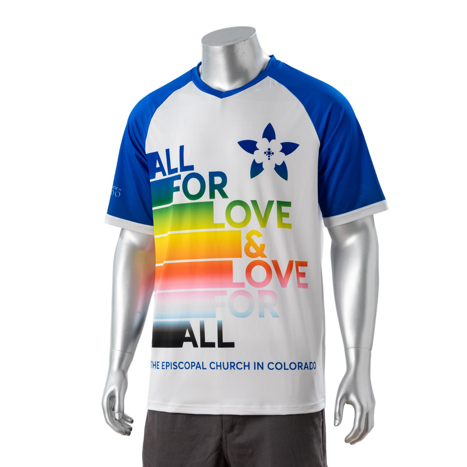 75D Milk Silk Fluorescent Digital Print Men's Raglan V-Neck T-Shirt - 5.3 oz 3