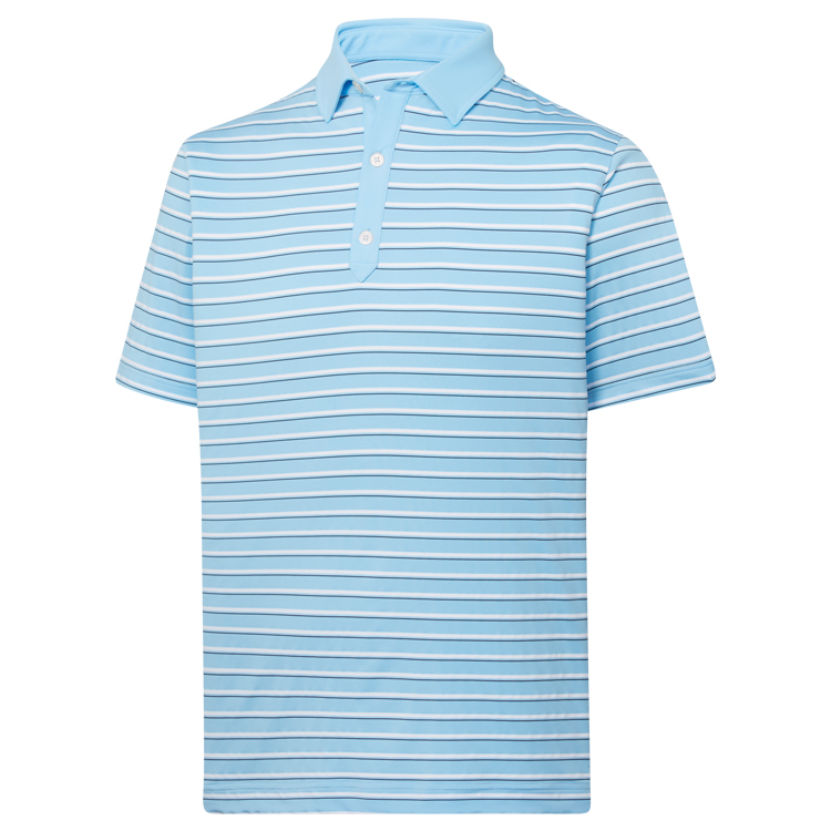 FootJoy ProDry Performance Lisle Multi-Stripe Self Collar- Athletic Fit Polo 3