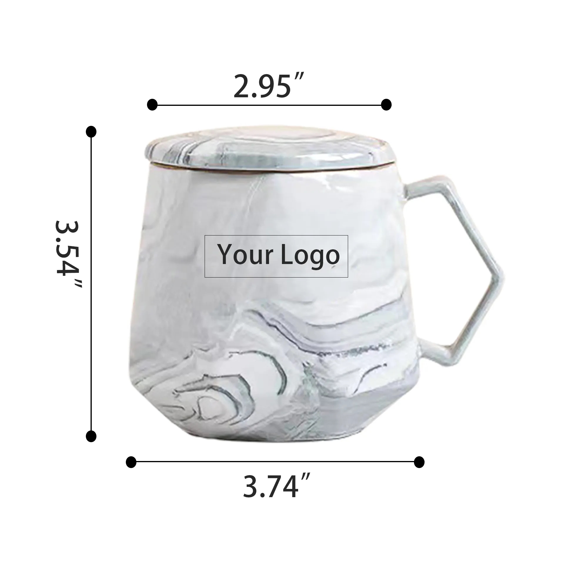 10OZ. Creative Marble Ceramic Coffee Milk Mug 7