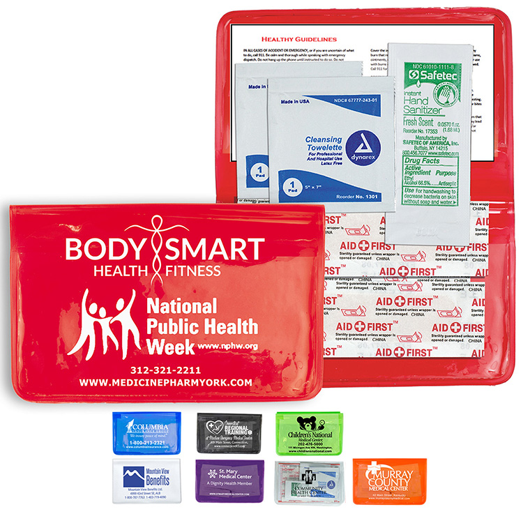 "MESS-NO-MORE" 8 Piece Stay Clean First Aid Kit