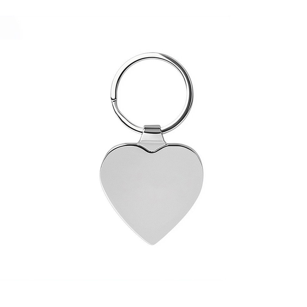 Heart Shape Stainless Steel Keychain With Photo 1