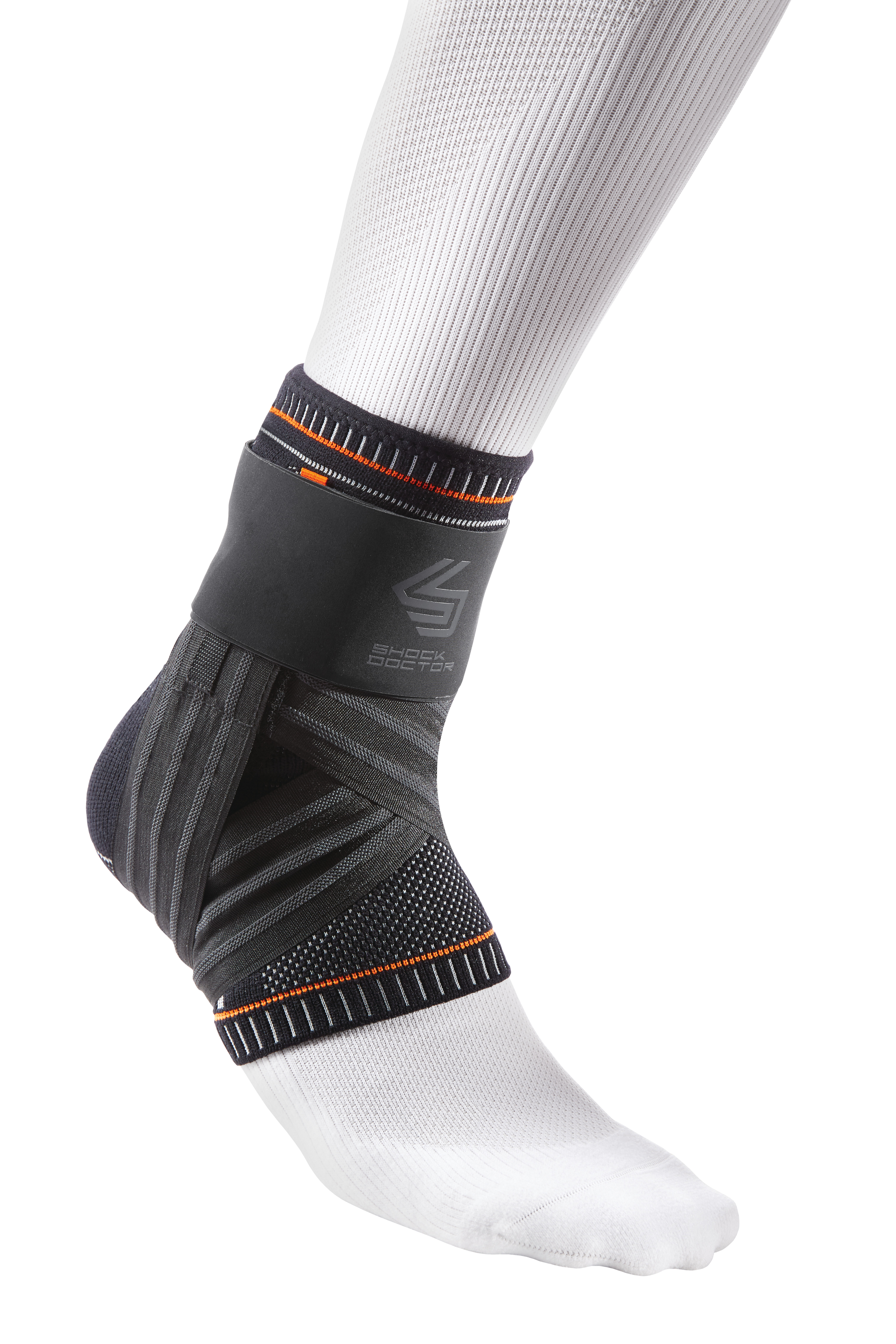 Ultra Knit Ankle Brace w/Figure 6 Strap & Stays Blk 1
