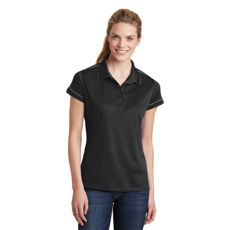 Sport-Tek Women's Contrast Stitch Micropique Sport-Wick Polo. 28