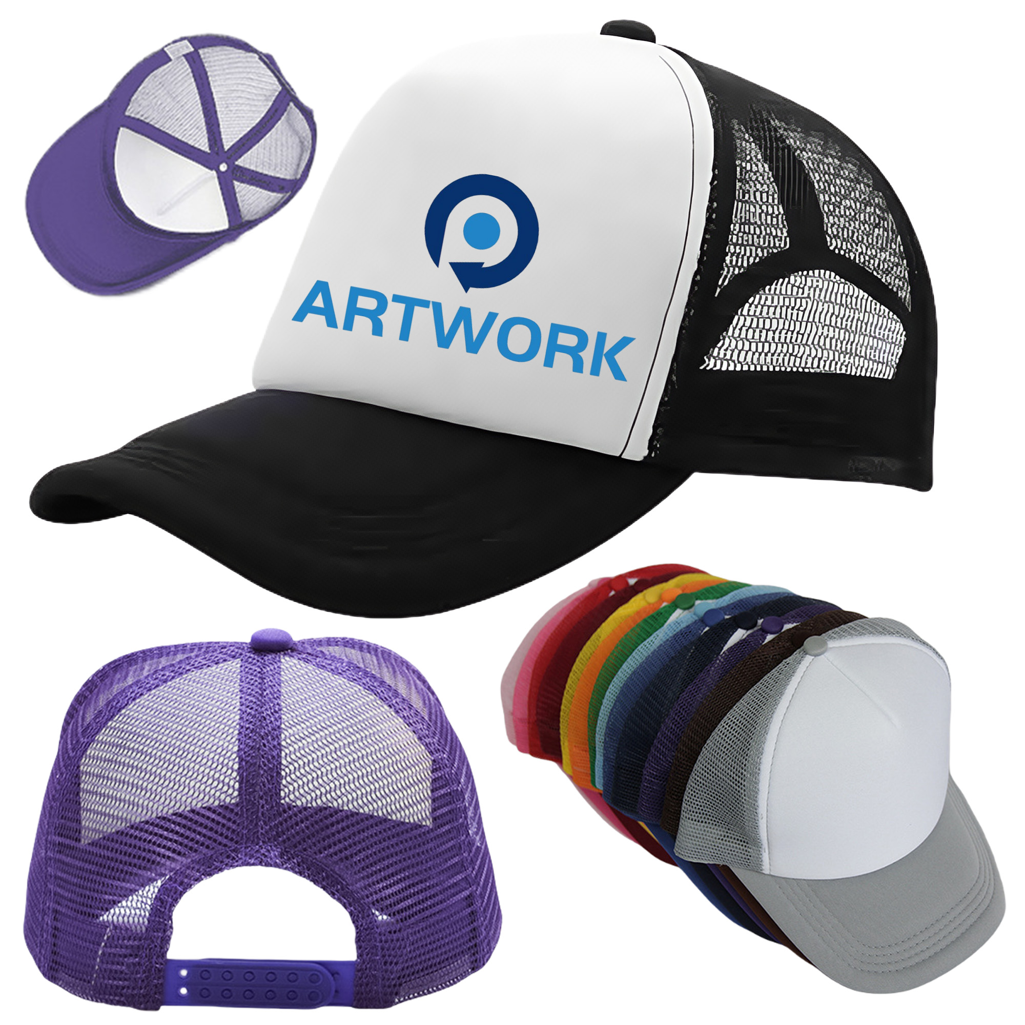 Adjustable Foam 5 Panel Trucker Hat 12