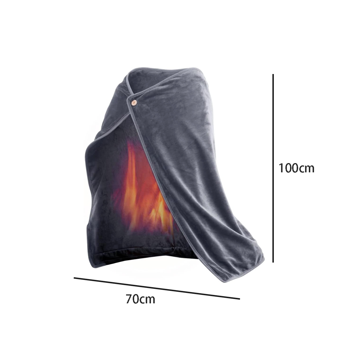 USB Heated Fleece Blanket Shawl with Adjustable Temperature 3