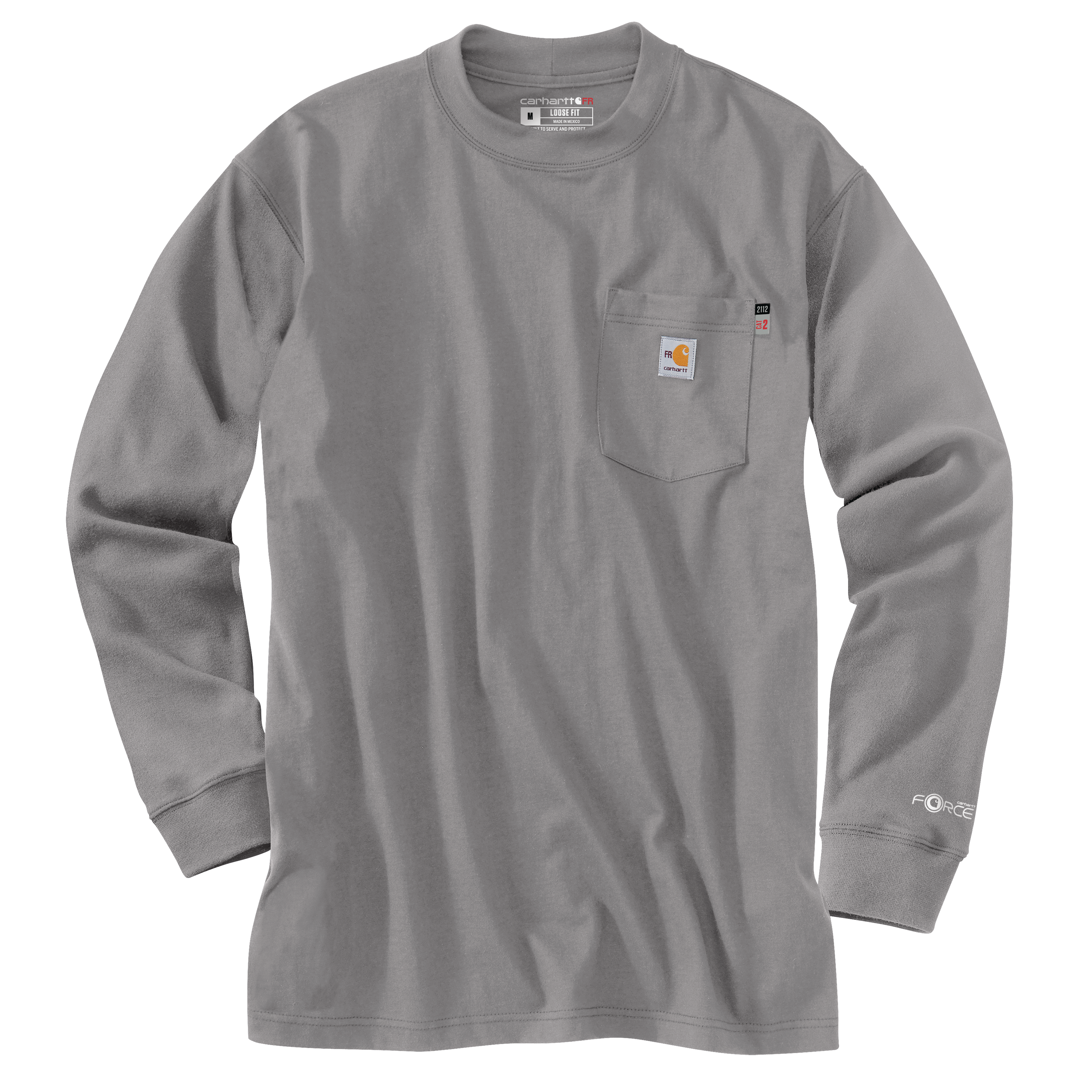 Carhartt 100235 Mens Flame Resistant Force Loose Fit Midweight Long-Sleeve Pocket T-Shirt 6