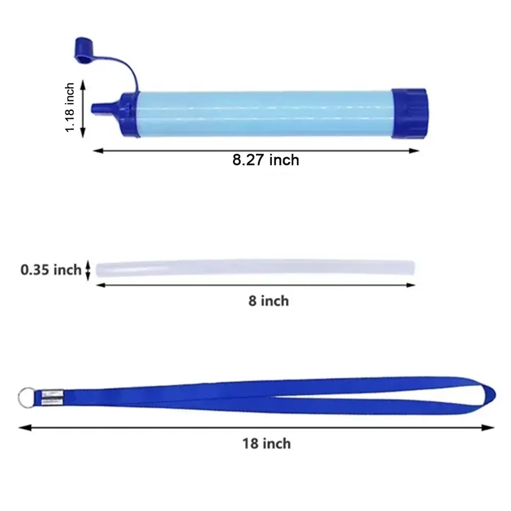 Outdoor Survival Personal Water Filter Straw 9