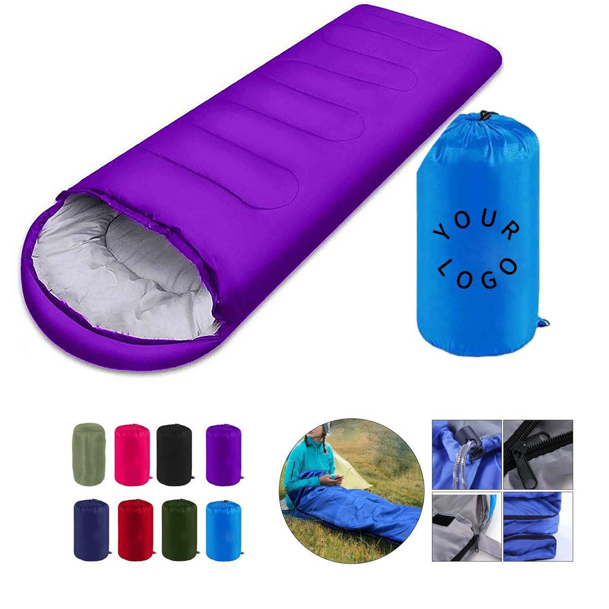 Durable Polyester Sleeping Bag for Cool Nights 5