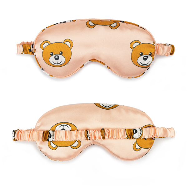 Patterned Imitation Silk Travel Sleep Eye Mask 10