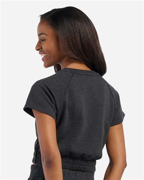 Women's French Terry Short Sleeve Cropped Crewneck Sweatshirt - BW2103 17