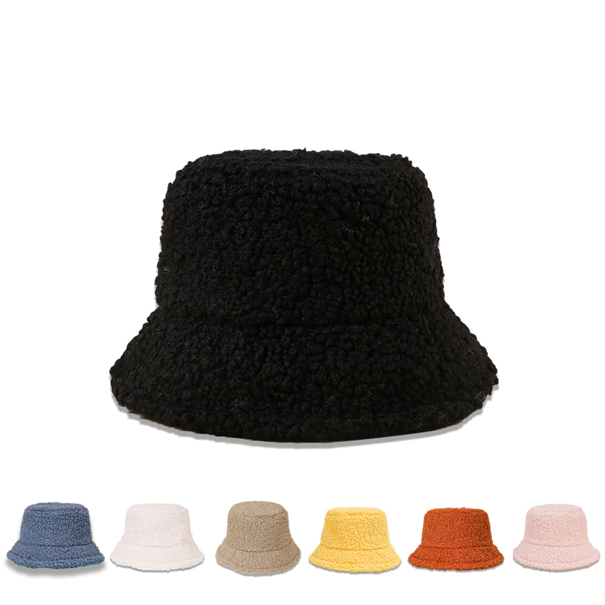 Autumn Winter Faux Fur Bucket Hat 1