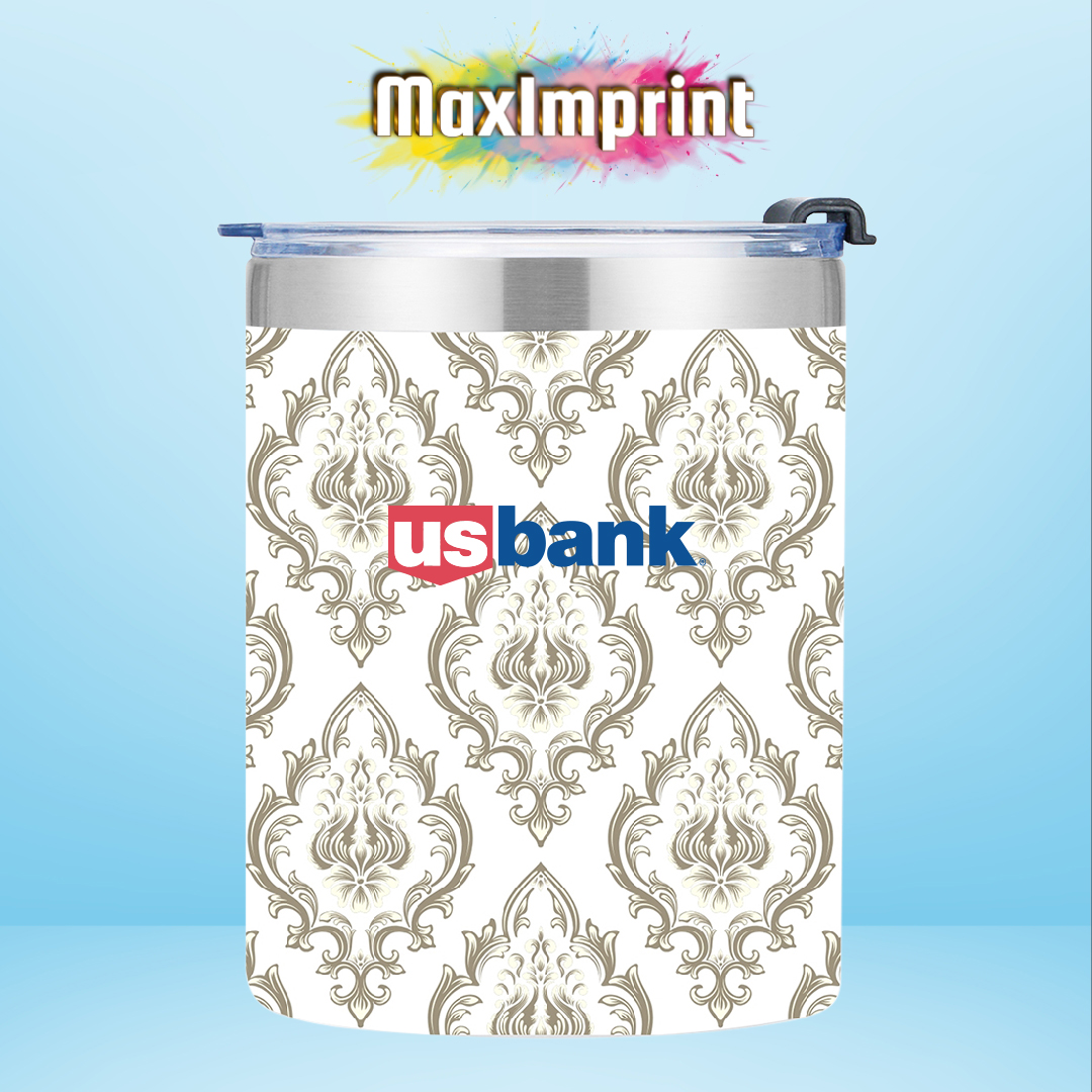 MaxImprint 12oz Lowball Tumbler with Splash-Proof Lid 8