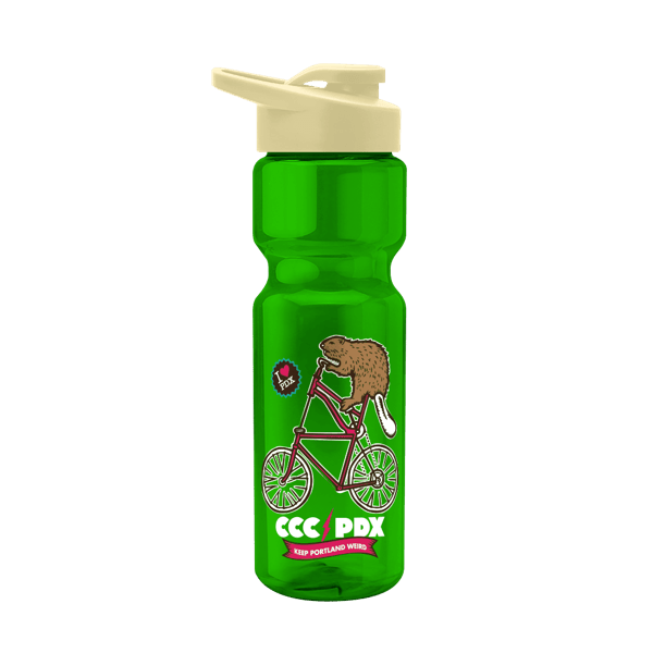 Blazer 28oz Transparent Bike Bottle w/Drink-thru Lid 2404