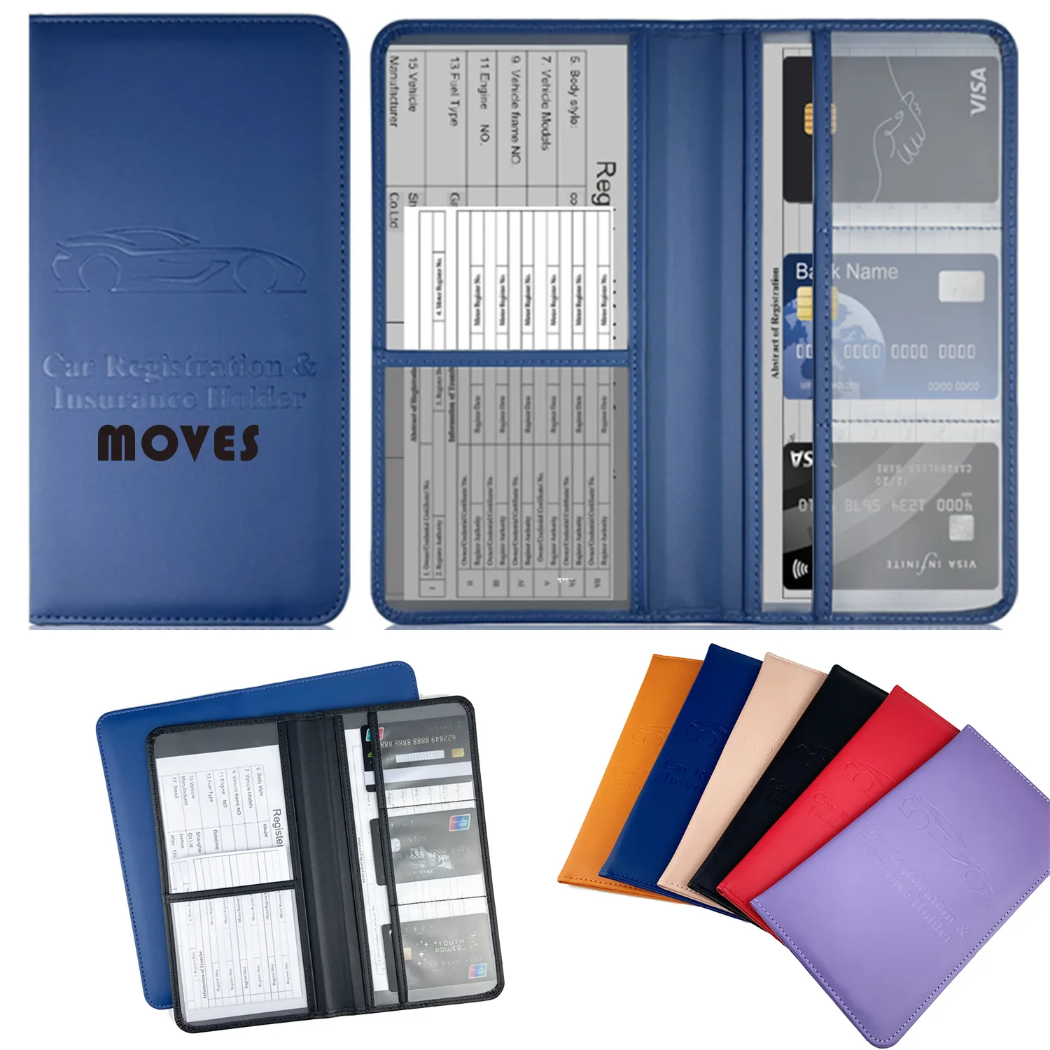 PU Leather Automobile Certificate Holder 7