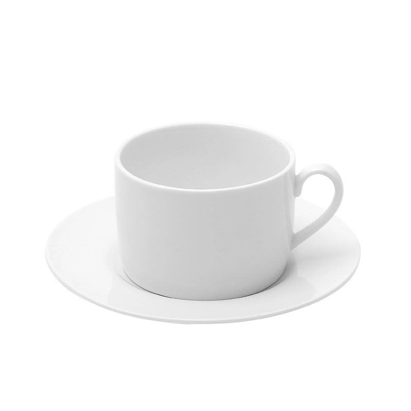 6 Oz Simply White Rim Round Cup And Saucer Set 4