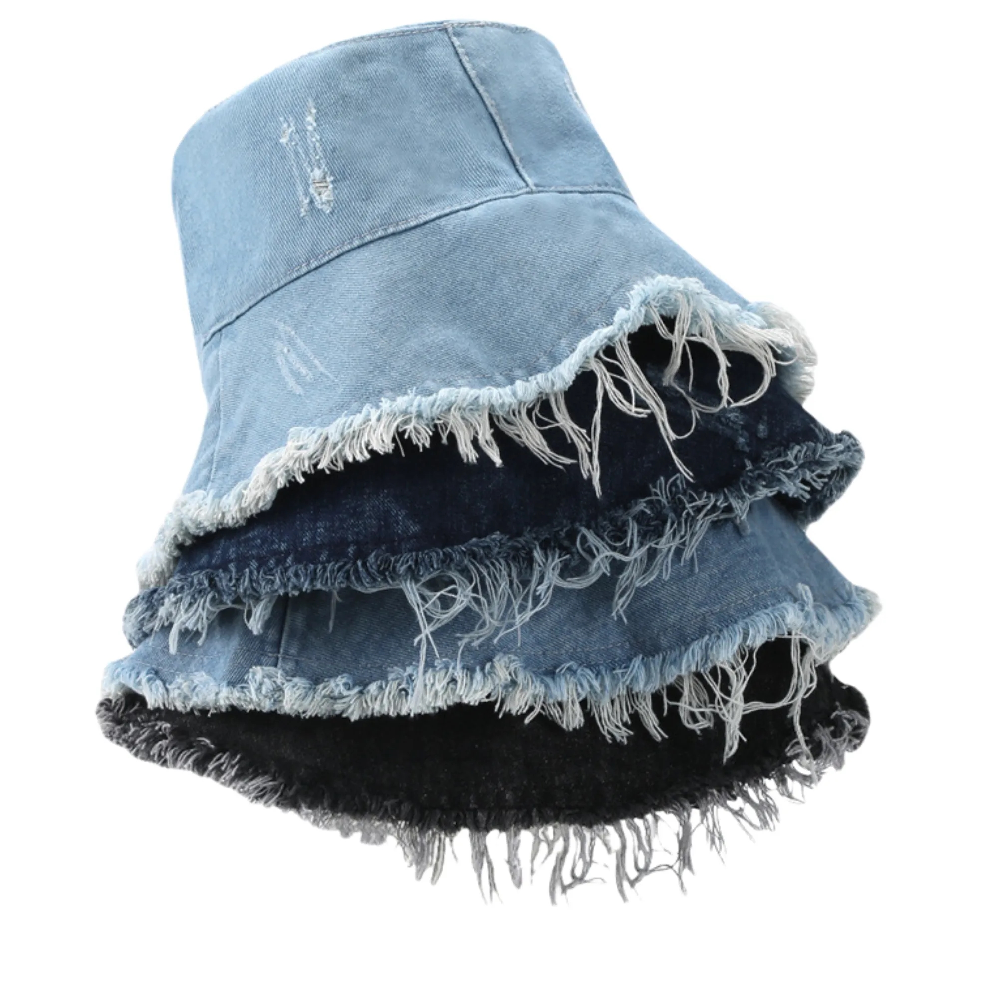 Denim Fisherman Bucket Hat Sunhat 4