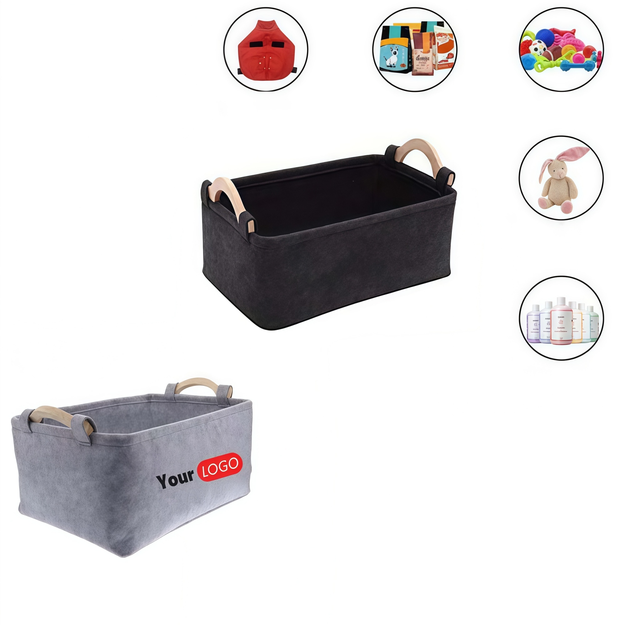 Folding Felt Storage Basket 2