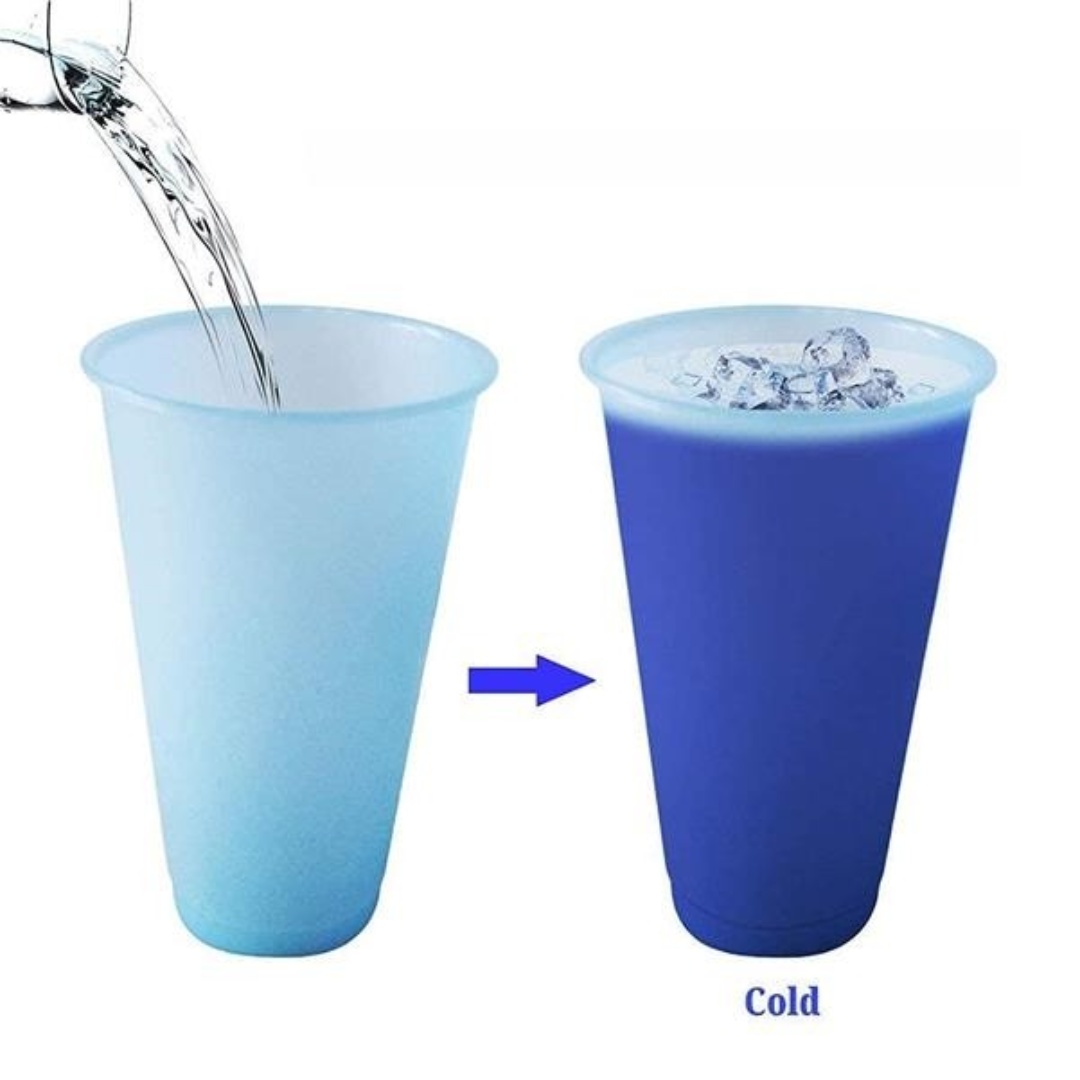 24oz Color Changing Stadium Tumbler & Cup with Lids and Straws 6