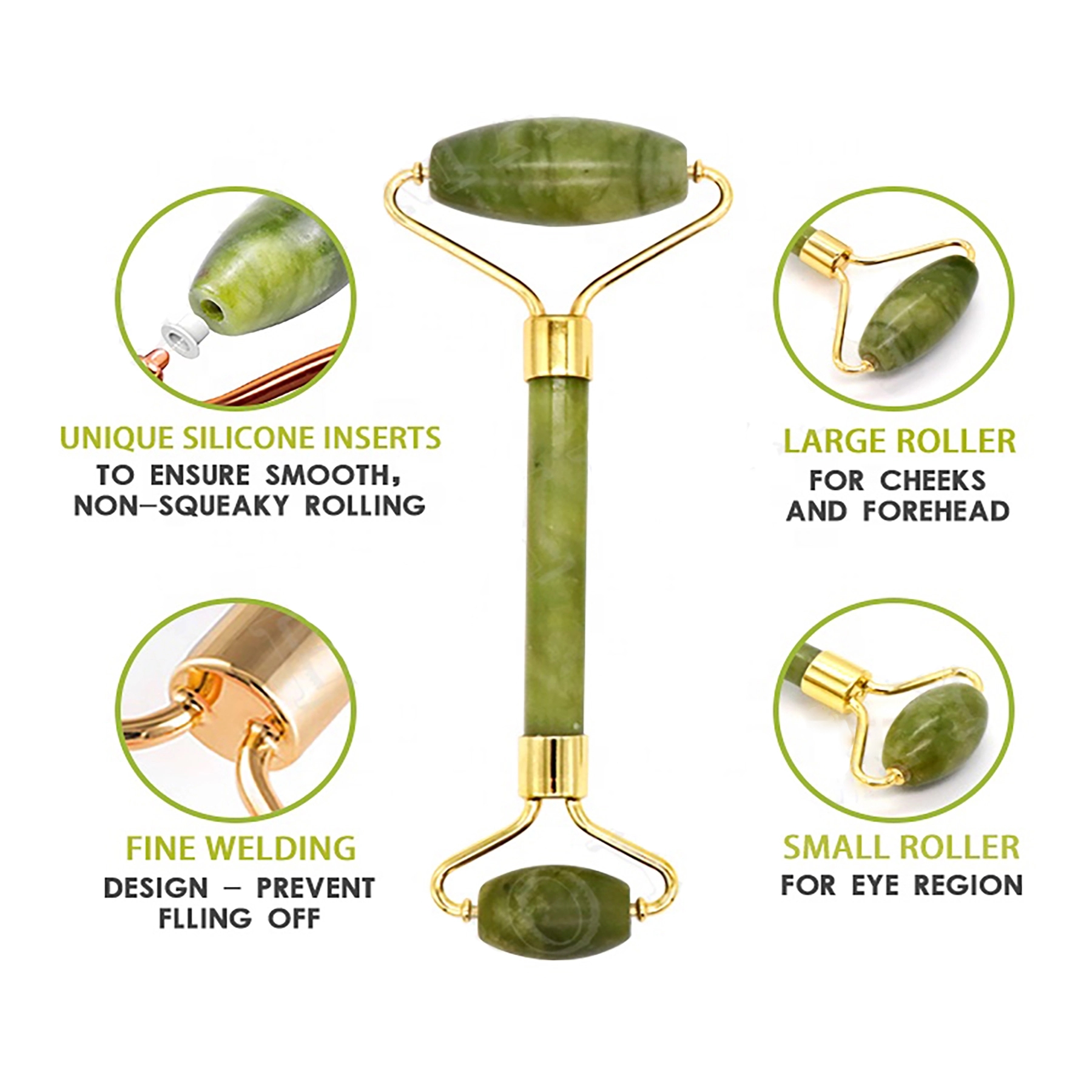 Natural Quartz Facial Jade Roller For Face Massage 3