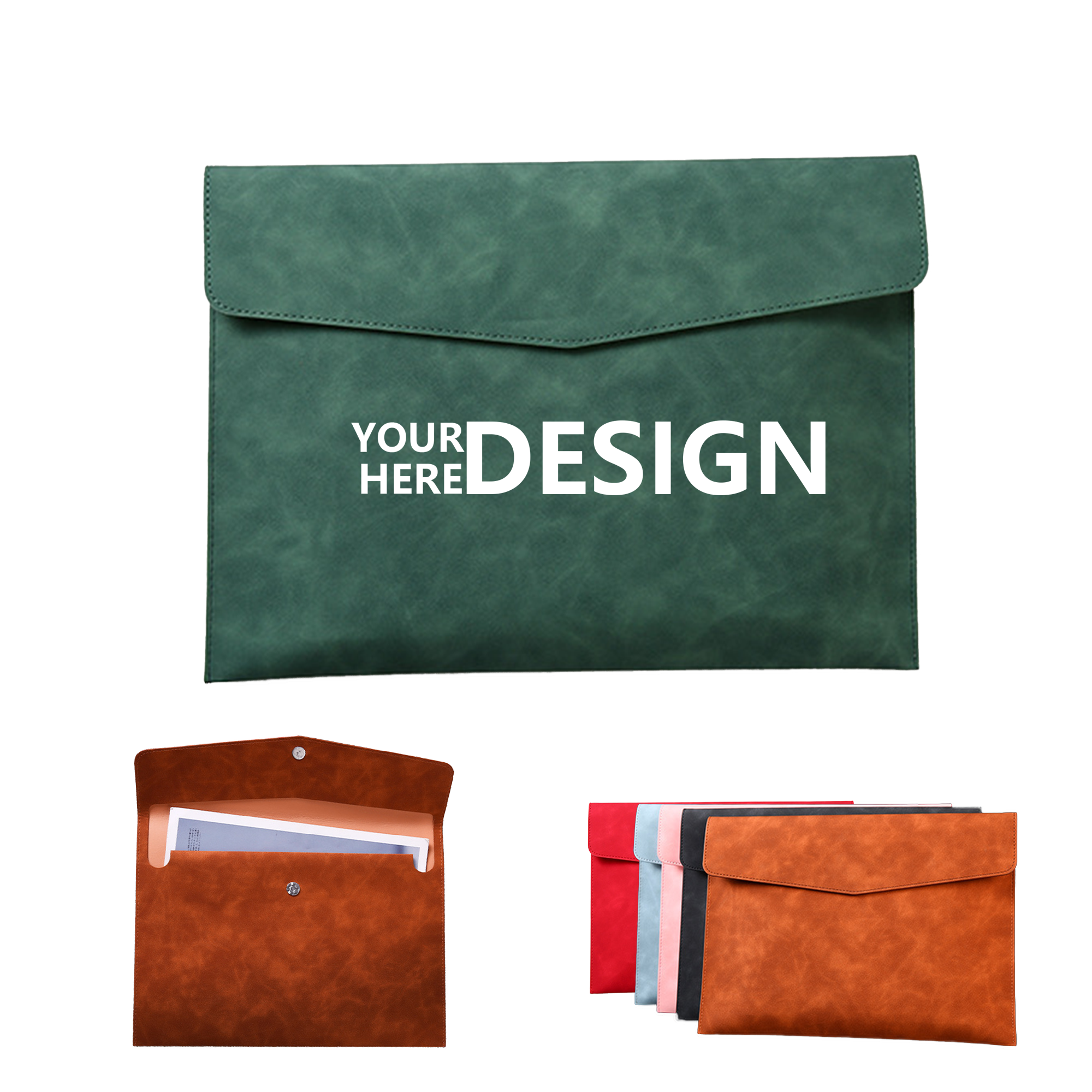 Customizable Faux Leather Document Bag 2