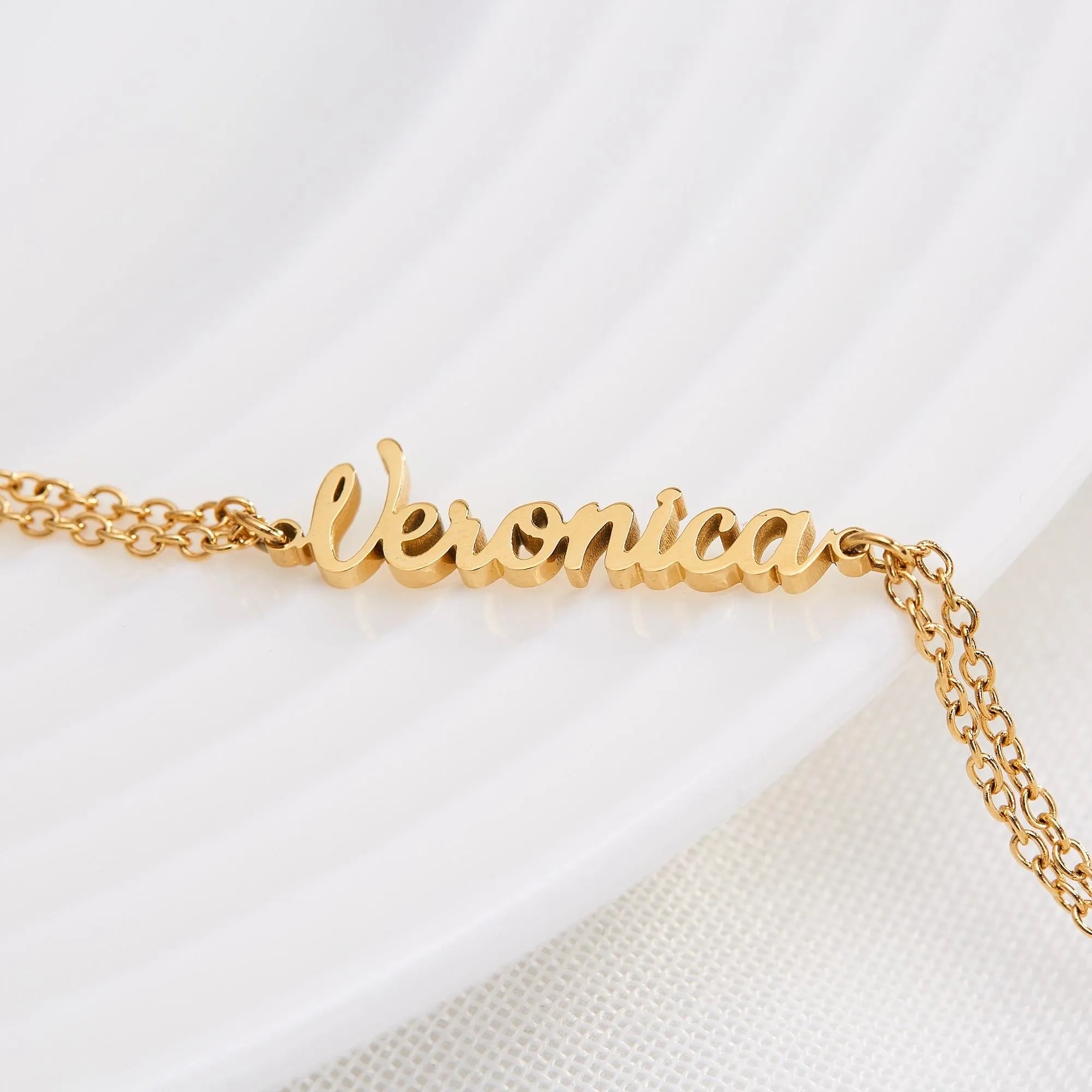 Gold Plated Stainless Steel Letter Bractlet Jewelry MOQ60 4