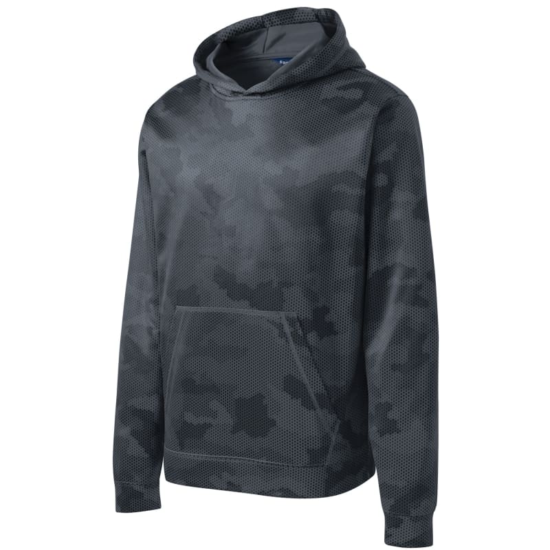 Sport-Tek Youth Sport-Wick CamoHex Fleece Hooded Pullover. 11