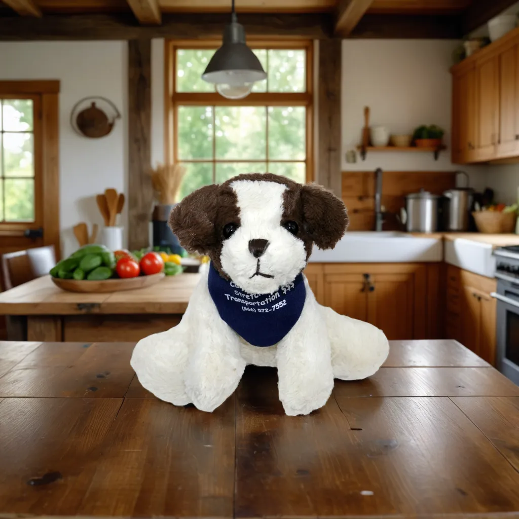 6" Floppy Dogs - White & Brown 6