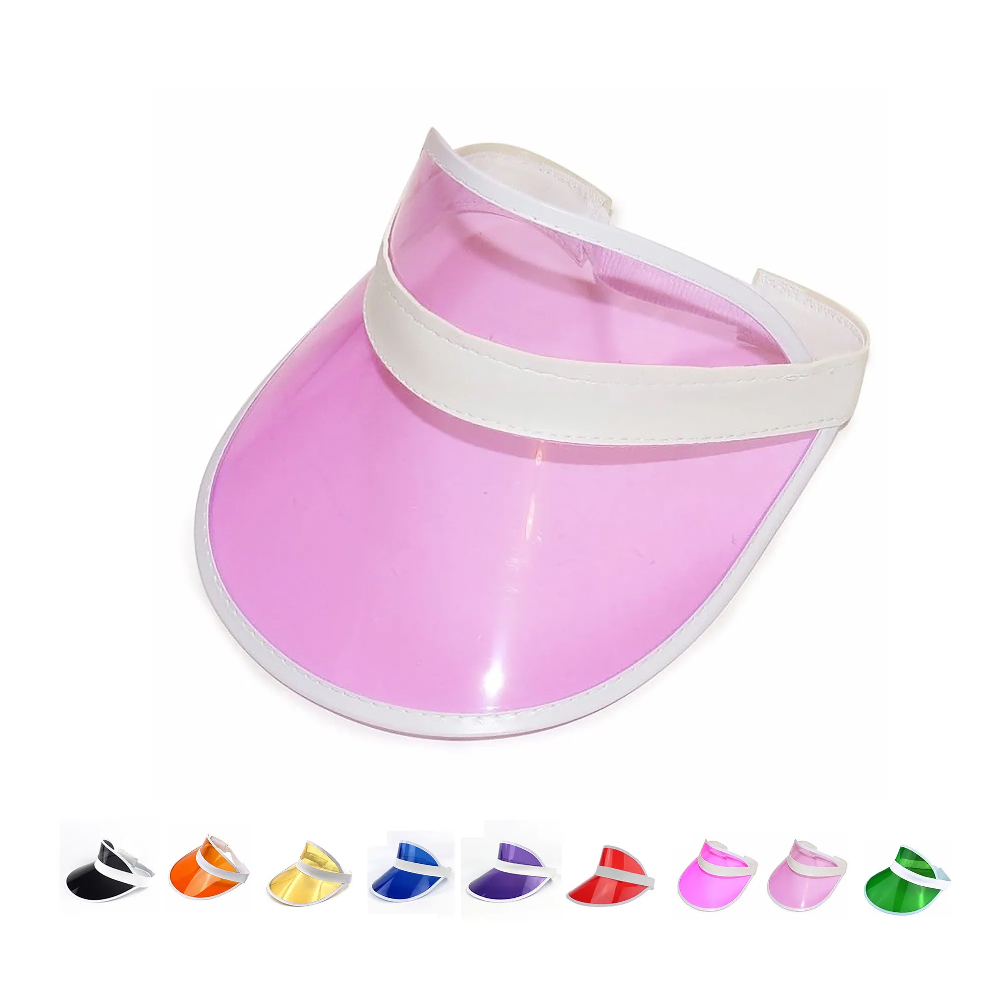 Clear PVC Sun Visor Hats 2