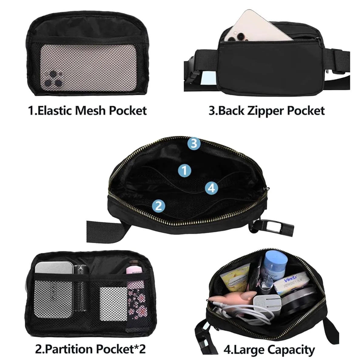 Running Fanny Pack With Adjustable Strap For Sports 14