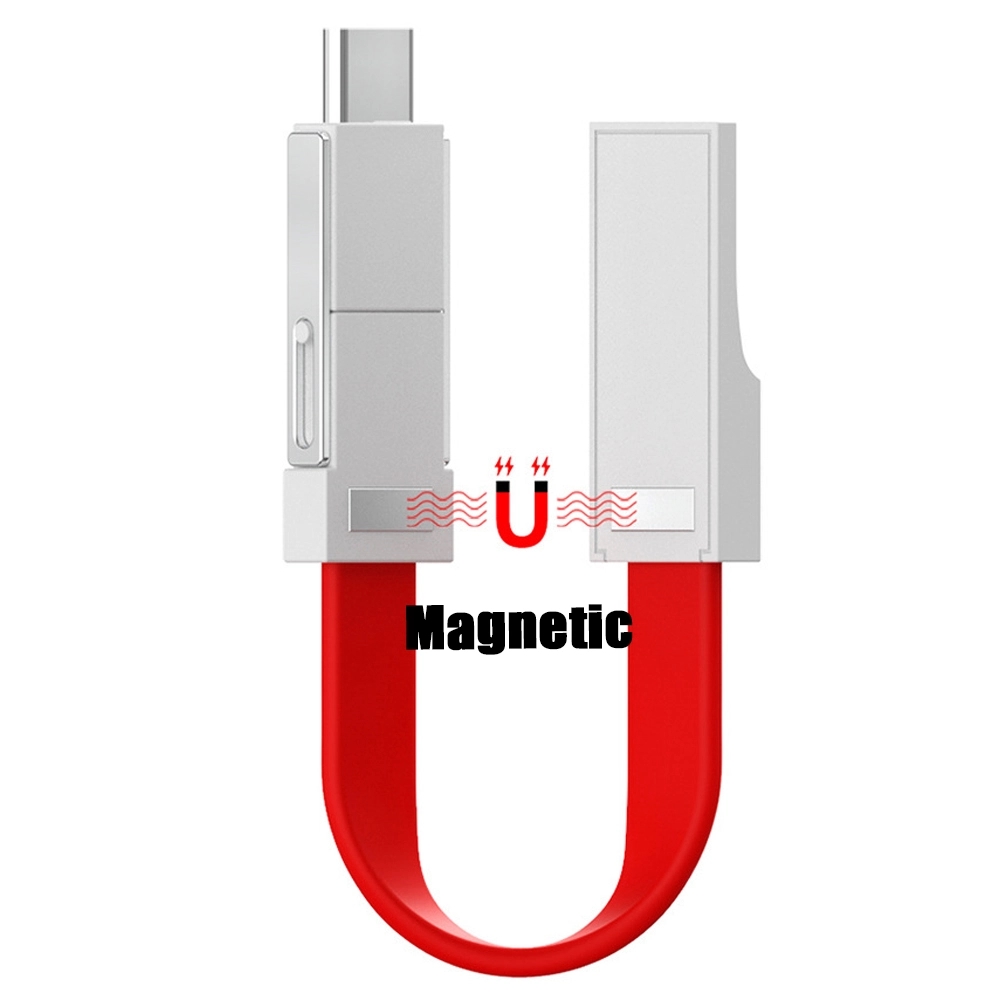3-in-1 Magnetic USB Charging Cable Data Transfer Keychain 3