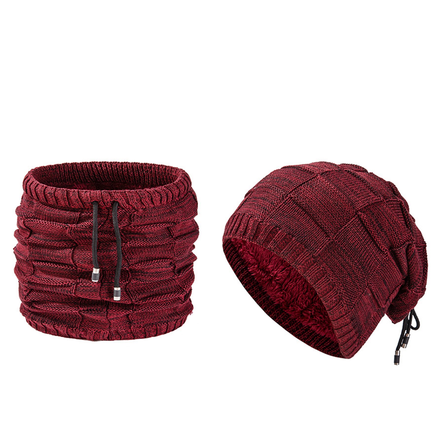 Winter Double use Fleece Neck Warmer Scarf Beanie Hat 9
