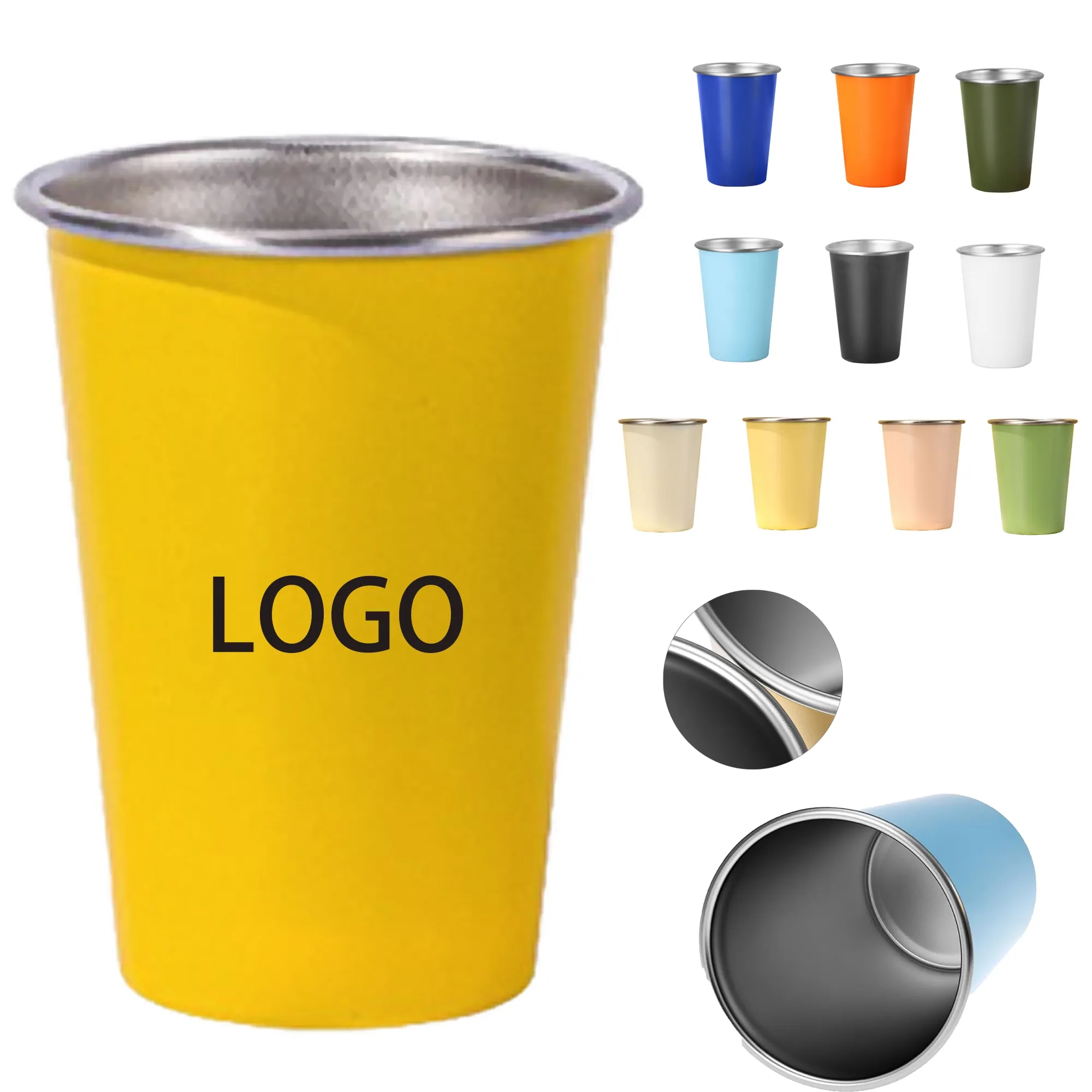 16oz Stainless Steel Stackable Tumblers 1