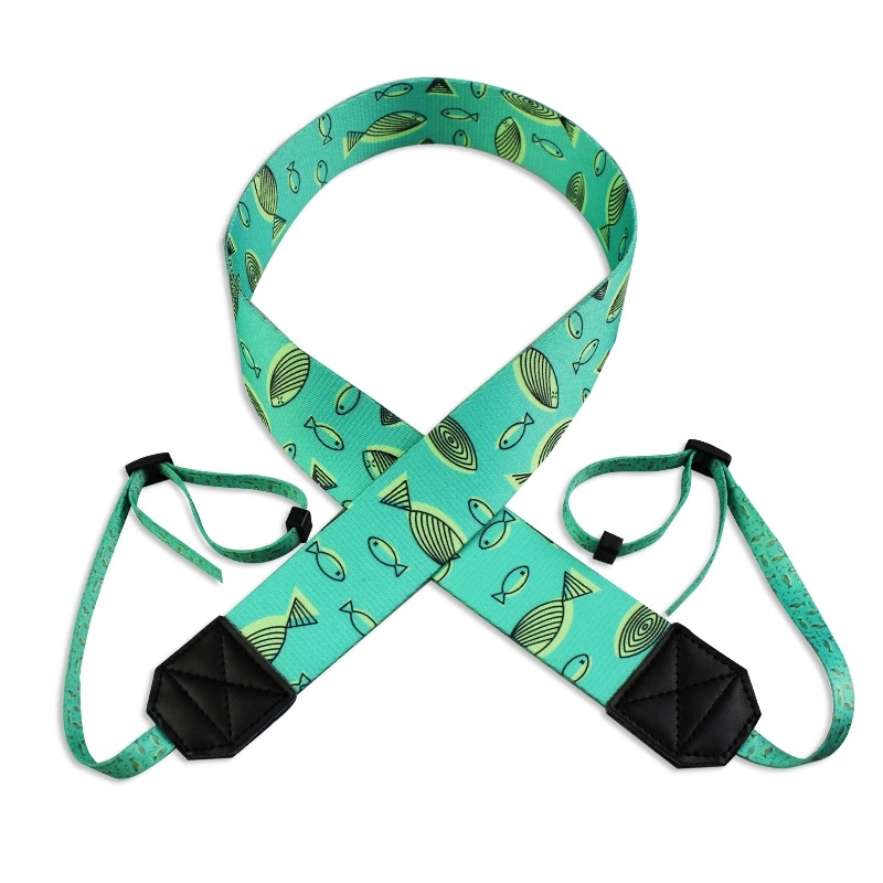 Custom Polyester and Leather Cut logo Camera Straps 3